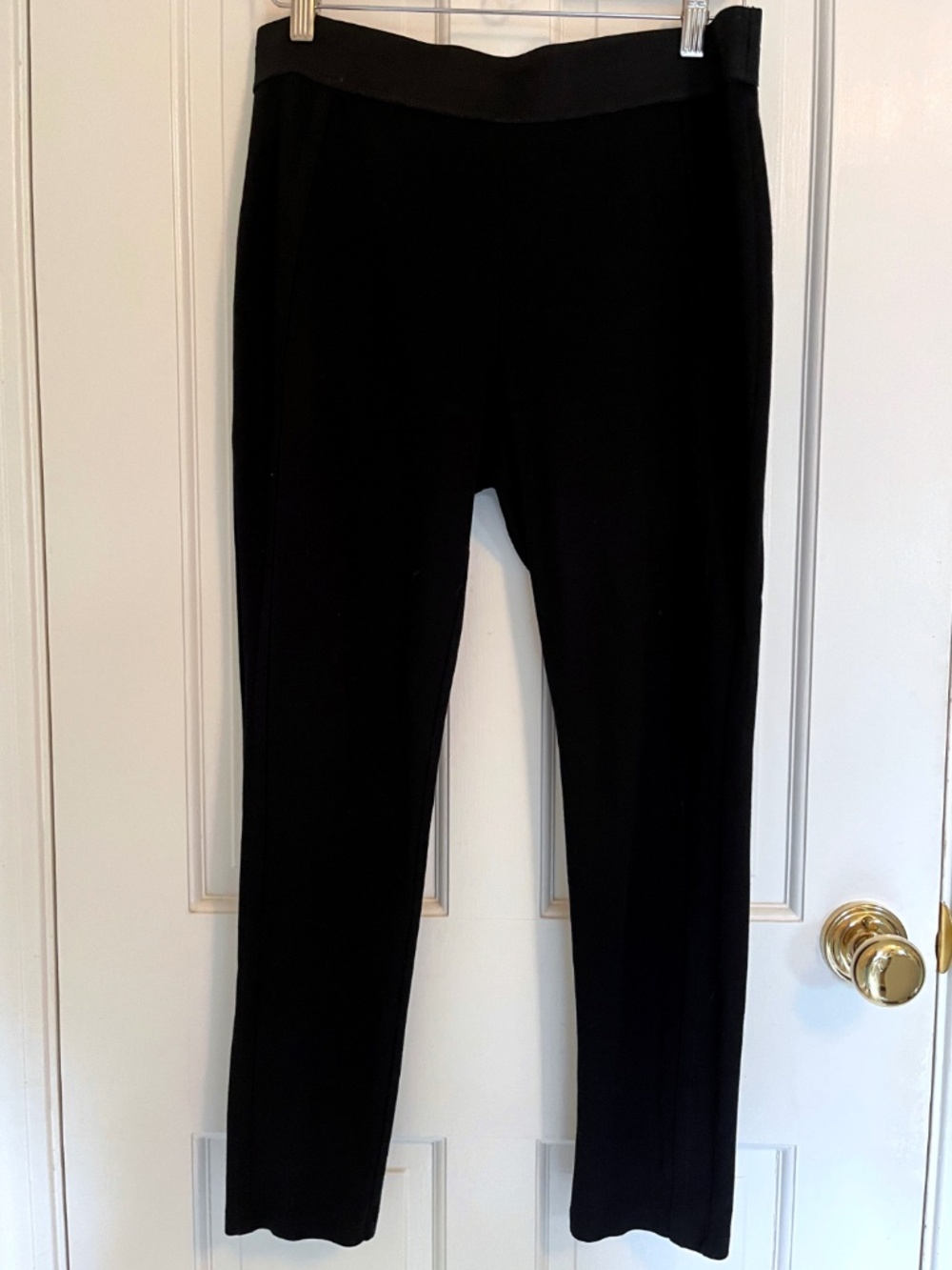 Talbots Petites Black Pull-On Skinny Leggings LP Large Petite EUC
